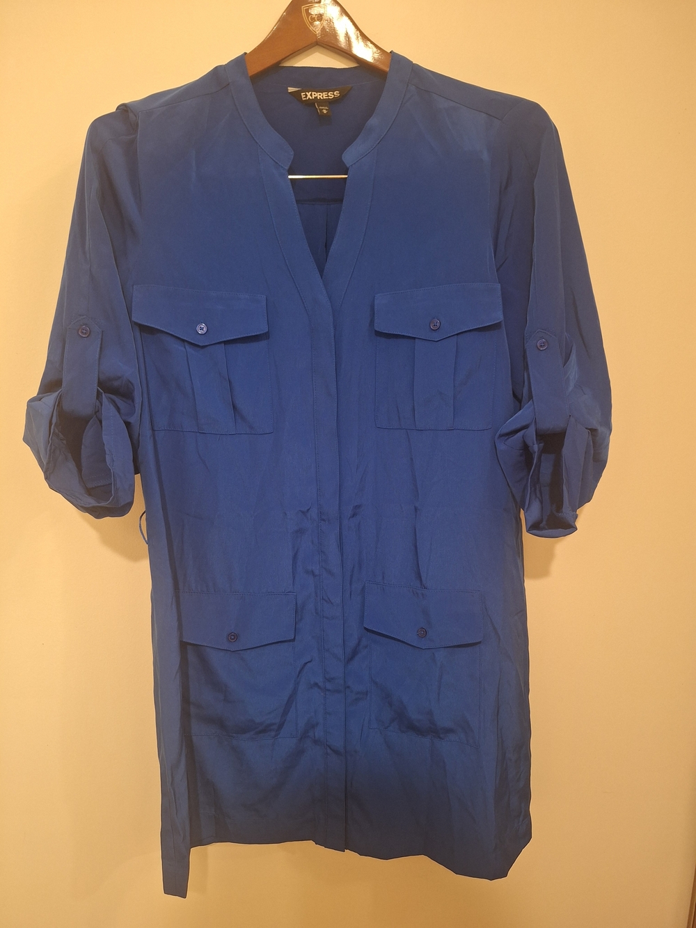 Express Royal Blue Utility Tunic